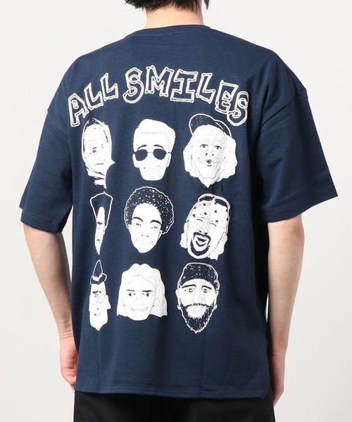 gym master(ジムマスター)の「【gym master/ジムマスター】ALL SMILES プリントTシャツ(Tシャツ/カットソー・メンズ・ホワイト/ブラック/ネイビー/サンドベージュ・S/M/L/XL)」の14枚目の写真