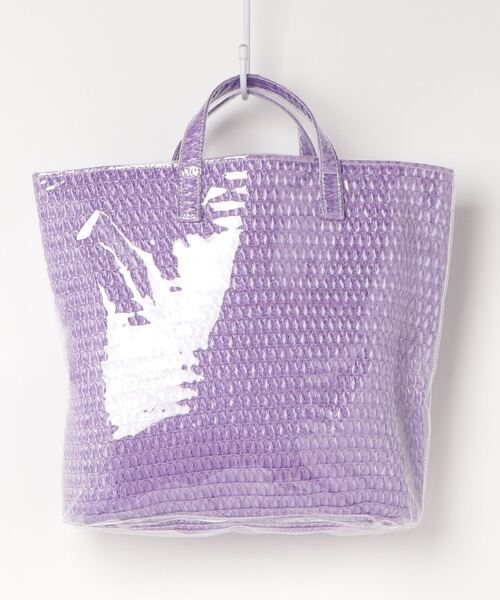 Casselini（キャセリーニ）の「Casselini ビニールBAG Mサイズ（かごバッグ・レディース・オレンジ/ピンク/パープル・ONE SIZE）」の2枚目の写真