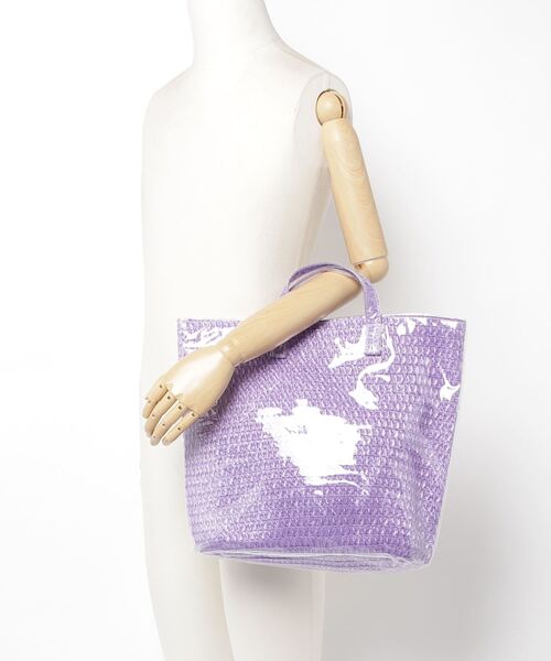 Casselini（キャセリーニ）の「Casselini ビニールBAG Mサイズ（かごバッグ・レディース・オレンジ/ピンク/パープル・ONE SIZE）」の5枚目の写真