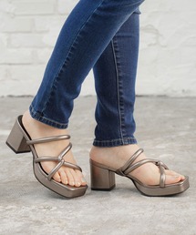 Newlyme | スクエアトゥツイストストラップサンダル(サンダル)