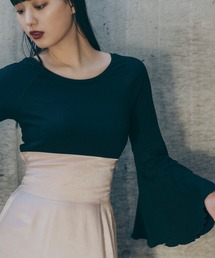 Romansual/2WAYフレアスリーブトップス