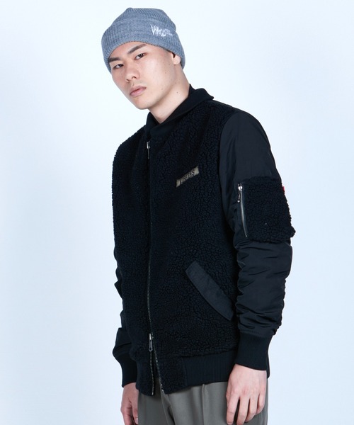 VIRGOwearworks（ヴァルゴウェアワークス）の「VA-1 TYPE BOA（MA-1・メンズ・オリーブ/ブラック・3/2/4）」の4枚目の写真