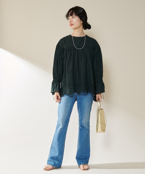 SHENERY（シーナリー）の「ヴィンテージライクレースチュニック（シャツ/ブラウス・レディース・ホワイト/ブラック・FREE）」の17枚目の写真