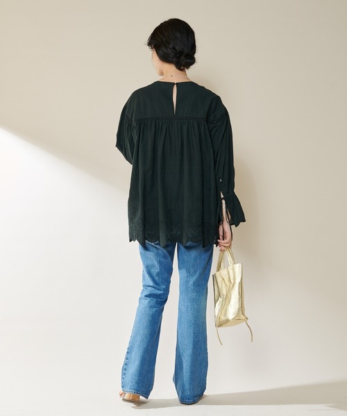 SHENERY（シーナリー）の「ヴィンテージライクレースチュニック（シャツ/ブラウス・レディース・ホワイト/ブラック・FREE）」の13枚目の写真