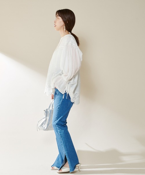 SHENERY（シーナリー）の「ヴィンテージライクレースチュニック（シャツ/ブラウス・レディース・ホワイト/ブラック・FREE）」の20枚目の写真