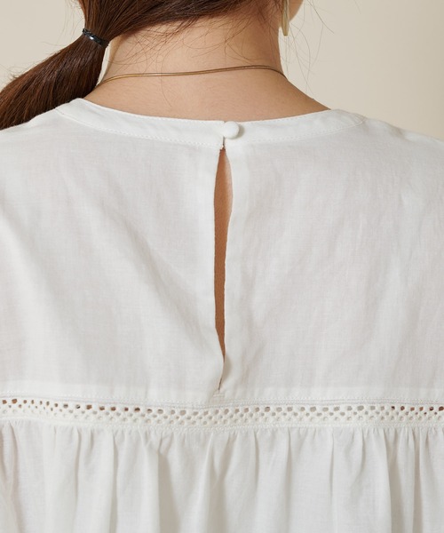 SHENERY（シーナリー）の「ヴィンテージライクレースチュニック（シャツ/ブラウス・レディース・ホワイト/ブラック・FREE）」の22枚目の写真