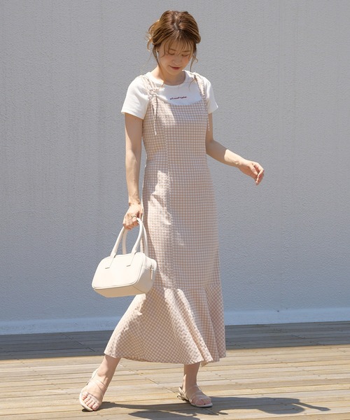 one after another NICE CLAUP(ワンアフターアナザーナイスクラップ)の「【WEB限定】マーメイドキャミワンピース(セットアップジャケットあり)(ワンピース・レディース・ベージュ系その他/ブルー系その他/オレンジ/ブラウン/ブラック・FREE)」の16枚目の写真