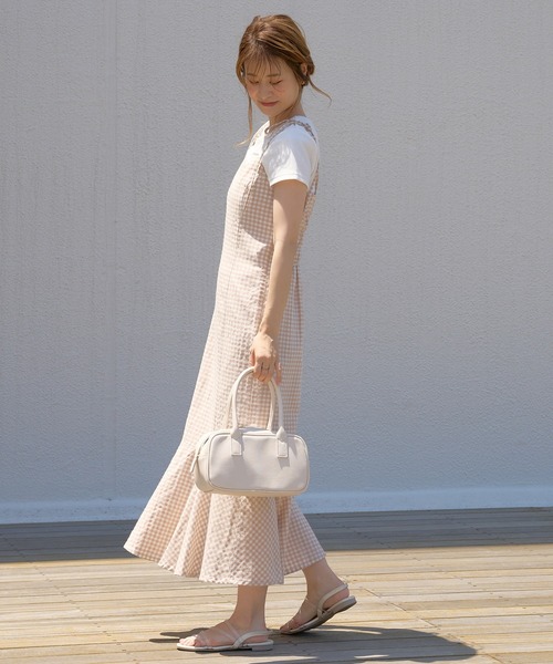 one after another NICE CLAUP(ワンアフターアナザーナイスクラップ)の「【WEB限定】マーメイドキャミワンピース(セットアップジャケットあり)(ワンピース・レディース・ベージュ系その他/ブルー系その他/オレンジ/ブラウン/ブラック・FREE)」の10枚目の写真