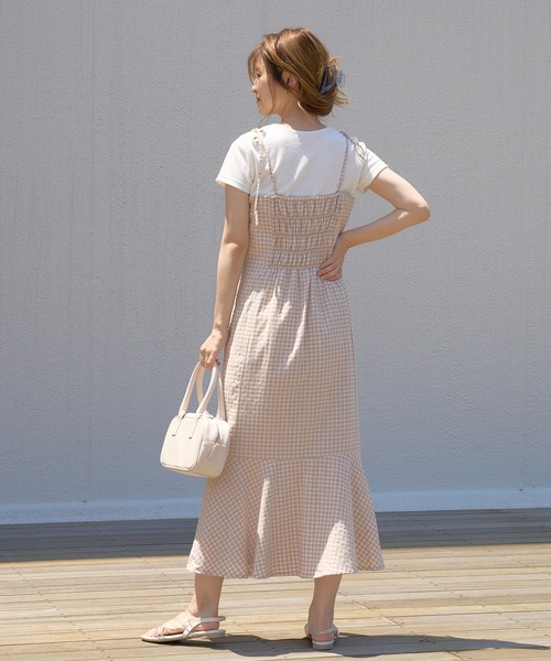 one after another NICE CLAUP(ワンアフターアナザーナイスクラップ)の「【WEB限定】マーメイドキャミワンピース(セットアップジャケットあり)(ワンピース・レディース・ベージュ系その他/ブルー系その他/オレンジ/ブラウン/ブラック・FREE)」の14枚目の写真