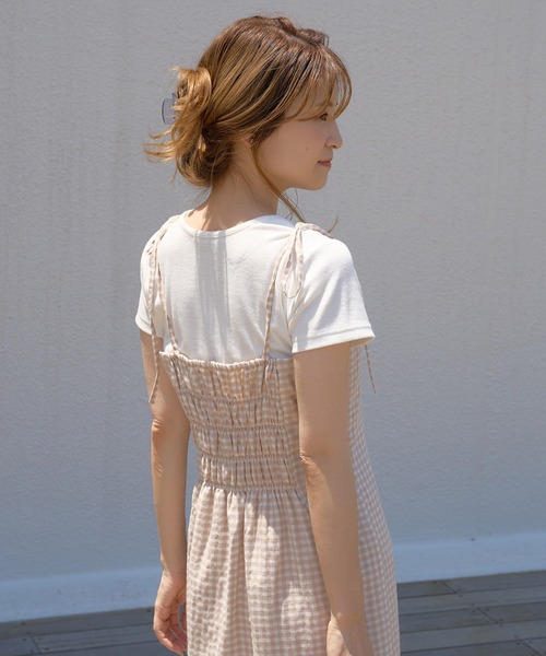 one after another NICE CLAUP(ワンアフターアナザーナイスクラップ)の「【WEB限定】マーメイドキャミワンピース(セットアップジャケットあり)(ワンピース・レディース・ベージュ系その他/ブルー系その他/オレンジ/ブラウン/ブラック・FREE)」の7枚目の写真