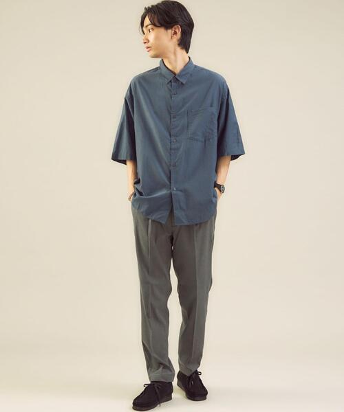 green label relaxing(グリーンレーベルリラクシング)の「<green label relaxing>ツイルルーズ 半袖 シャツ -ウォッシャブル-(シャツ/ブラウス・メンズ・ライム/コバルトブルー/パープル・MEDIUM/LARGE/SMALL)」の7枚目の写真
