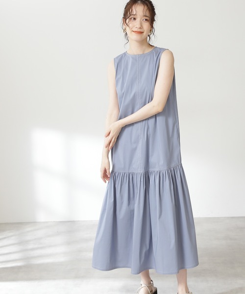 N.(N. Natural Beauty Basic)(エヌエヌナチュラルビューティーベーシック)の「◆デザインステッチワンピース(ワンピース・レディース・ブラック/ブルー・MEDIUM)」の2枚目の写真