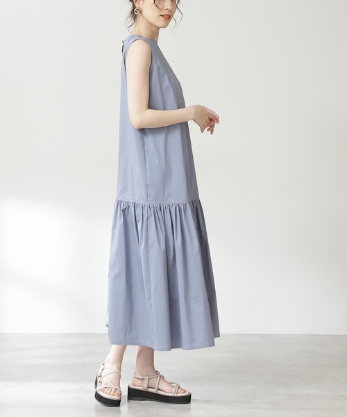 N.(N. Natural Beauty Basic)(エヌエヌナチュラルビューティーベーシック)の「◆デザインステッチワンピース(ワンピース・レディース・ブラック/ブルー・MEDIUM)」の8枚目の写真