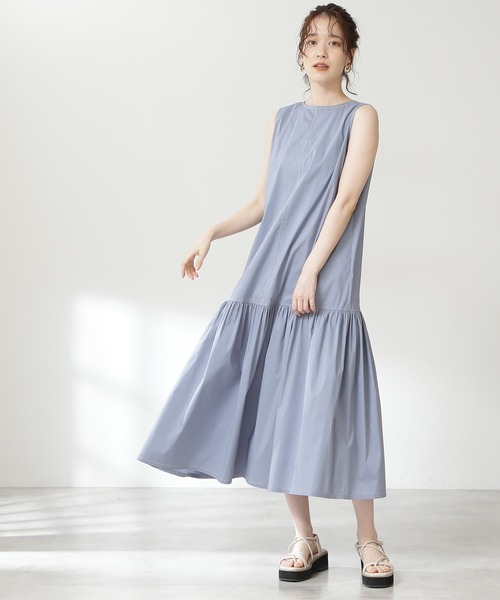 N.(N. Natural Beauty Basic)(エヌエヌナチュラルビューティーベーシック)の「◆デザインステッチワンピース(ワンピース・レディース・ブラック/ブルー・MEDIUM)」の6枚目の写真