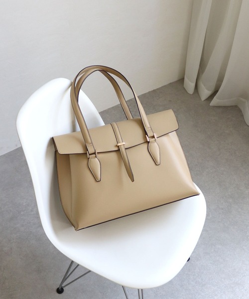 MIAN （ミアン）の「CATTLEYA / ２部屋Ａ4トートバッグ（トートバッグ・レディース・ブラック/グレー/モカ/ピンク/ブラウン/ダークグリーン/ボルドー/ライトベージュ/サックスブルー/アイボリー・FREE）」の6枚目の写真