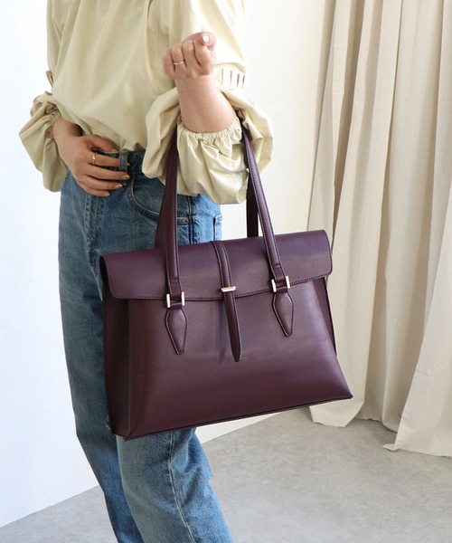 MIAN （ミアン）の「CATTLEYA / ２部屋Ａ4トートバッグ（トートバッグ・レディース・ブラック/グレー/モカ/ピンク/ブラウン/ダークグリーン/ボルドー/ライトベージュ/サックスブルー/アイボリー・FREE）」の10枚目の写真