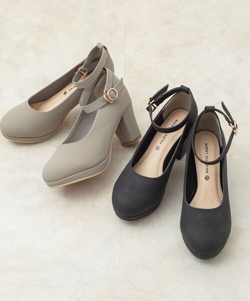 MAJESTIC LEGON（マジェスティックレゴン）の「リボンsetフカフカパンプス（パンプス・レディース・アイボリー/グレー/ブラック/モカ・SMALL/MEDIUM/LARGE/X-LARGE）」の3枚目の写真