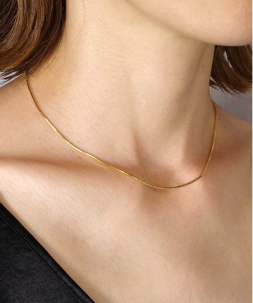 SIGNAL(シグナル)の「【SIGNAL/シグナル】Snake Chain Necklace / スネークチエーンネックレス(ネックレス・レディース・シルバー/ゴールド・35cm)」の10枚目の写真