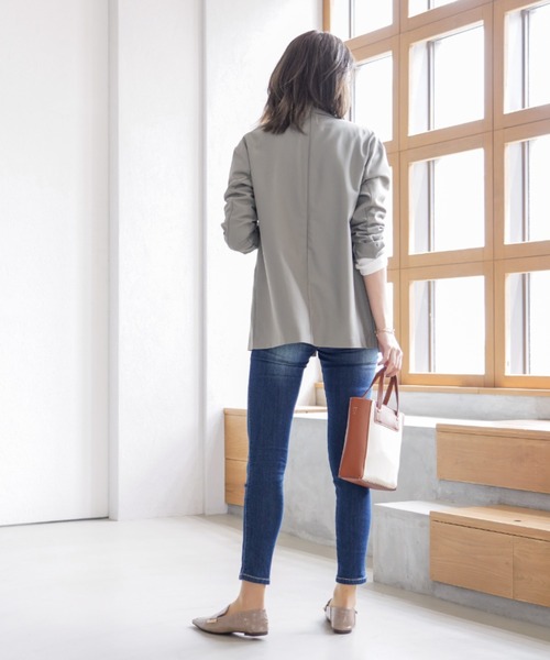 VIVIAN（ヴィヴィアン）の「スクエアトゥメタル飾りバブーシュ（ドレスシューズ・レディース・ブラック/ホワイト×カーキブラウン/D/E・LL/S/M/L）」の19枚目の写真