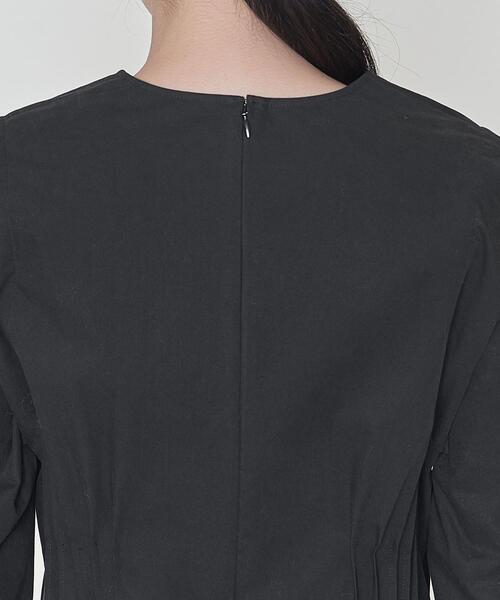 ASTRAET（アストラット）の「＜ASTRAET（アストラット）＞コットン ピンタック Vネック ワンピース†（ワンピース・レディース・オフホワイト/ブラック・FREE）」の7枚目の写真