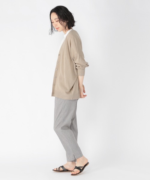 studio CLIP(スタディオクリップ)の「12ゲージ麻タッチカーディガン(カーディガン/ボレロ・レディース・ブラック/ベージュ・FREE)」の11枚目の写真