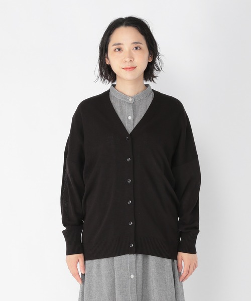 studio CLIP(スタディオクリップ)の「12ゲージ麻タッチカーディガン(カーディガン/ボレロ・レディース・ブラック/ベージュ・FREE)」の13枚目の写真