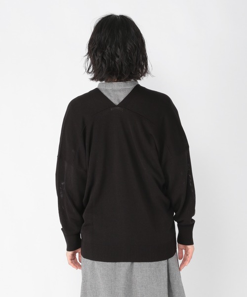 studio CLIP(スタディオクリップ)の「12ゲージ麻タッチカーディガン(カーディガン/ボレロ・レディース・ブラック/ベージュ・FREE)」の7枚目の写真