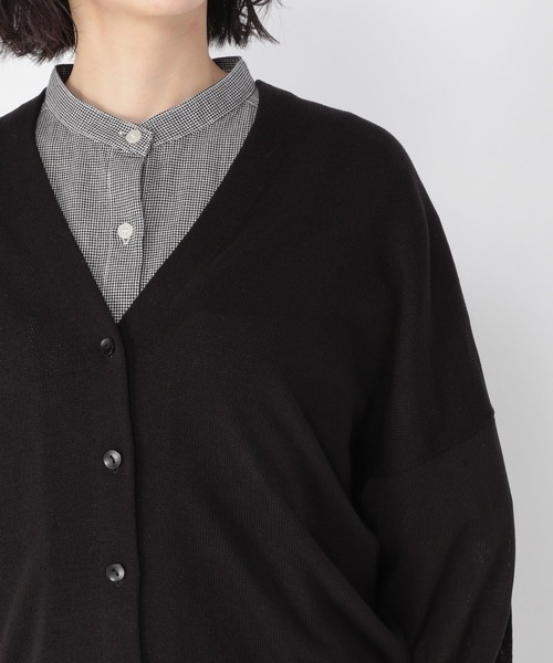 studio CLIP(スタディオクリップ)の「12ゲージ麻タッチカーディガン(カーディガン/ボレロ・レディース・ブラック/ベージュ・FREE)」の16枚目の写真