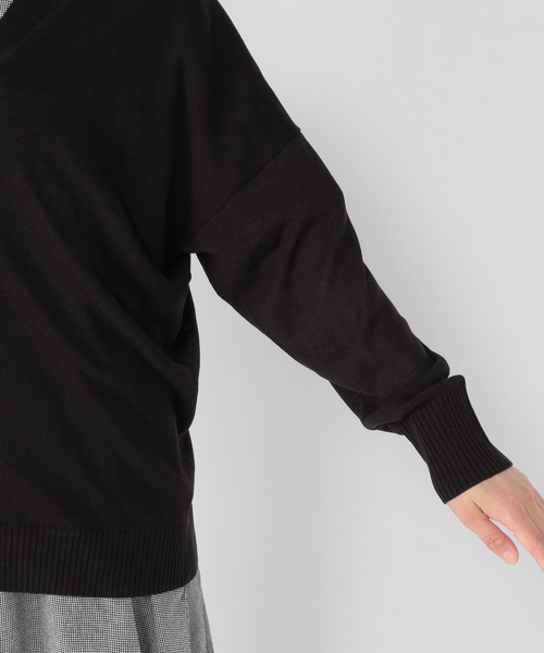 studio CLIP(スタディオクリップ)の「12ゲージ麻タッチカーディガン(カーディガン/ボレロ・レディース・ブラック/ベージュ・FREE)」の15枚目の写真