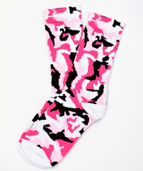 babyShoop(ベイビーシュープ)の「カモフラ柄ソックス(ソックス/靴下・レディース・グレー/カーキ/パープル/オレンジ/ピンク・FREE)」の4枚目の写真