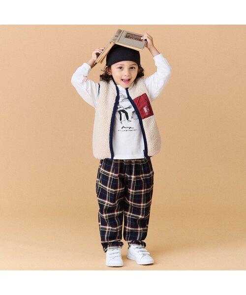 BREEZE（ブリーズ）の「リバーシブルボアベスト（ベスト・キッズ・ブラック/ネイビー/カーキ・90/100/110/120/130/140/150）」の10枚目の写真