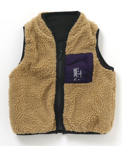 BREEZE（ブリーズ）の「リバーシブルボアベスト（ベスト・キッズ・ブラック/ネイビー/カーキ・90/100/110/120/130/140/150）」の13枚目の写真