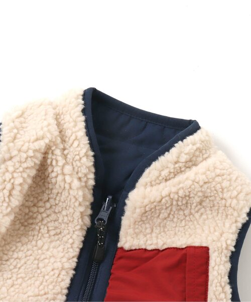 BREEZE（ブリーズ）の「リバーシブルボアベスト（ベスト・キッズ・ブラック/ネイビー/カーキ・90/100/110/120/130/140/150）」の17枚目の写真