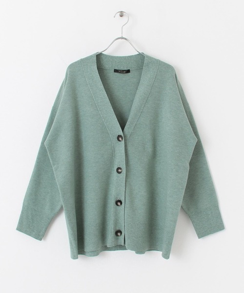URBAN RESEARCH ROSSO（アーバンリサーチロッソ）の「スムースVネックニットカーディガン（カーディガン/ボレロ・レディース・ベージュ/グリーン・FREE）」の18枚目の写真