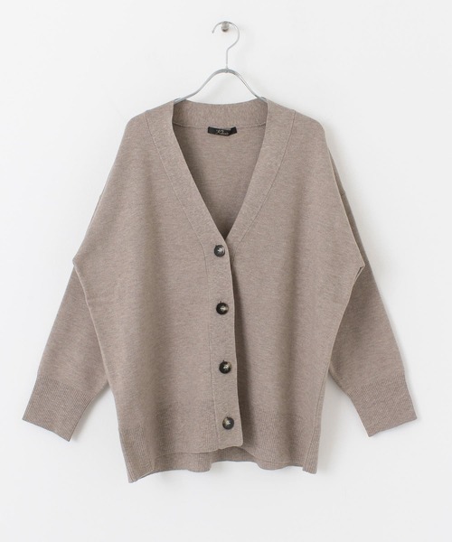 URBAN RESEARCH ROSSO（アーバンリサーチロッソ）の「スムースVネックニットカーディガン（カーディガン/ボレロ・レディース・ベージュ/グリーン・FREE）」の5枚目の写真