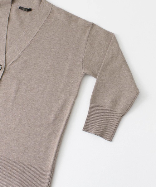 URBAN RESEARCH ROSSO（アーバンリサーチロッソ）の「スムースVネックニットカーディガン（カーディガン/ボレロ・レディース・ベージュ/グリーン・FREE）」の8枚目の写真