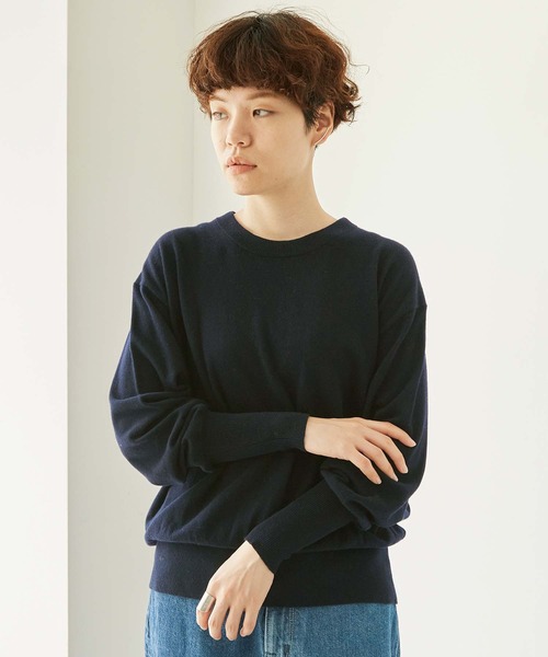 nitca（ニトカ）の「14G CAPRI プルオーバー（ニット/セーター・レディース・ネイビー/オフホワイト/オレンジ/ベージュ・FREE）」の3枚目の写真