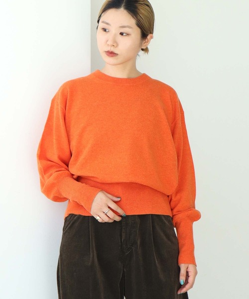 nitca（ニトカ）の「14G CAPRI プルオーバー（ニット/セーター・レディース・ネイビー/オフホワイト/オレンジ/ベージュ・FREE）」の4枚目の写真