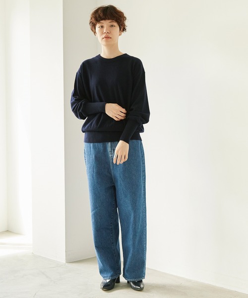 nitca（ニトカ）の「14G CAPRI プルオーバー（ニット/セーター・レディース・ネイビー/オフホワイト/オレンジ/ベージュ・FREE）」の11枚目の写真