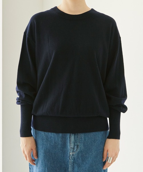 nitca（ニトカ）の「14G CAPRI プルオーバー（ニット/セーター・レディース・ネイビー/オフホワイト/オレンジ/ベージュ・FREE）」の16枚目の写真