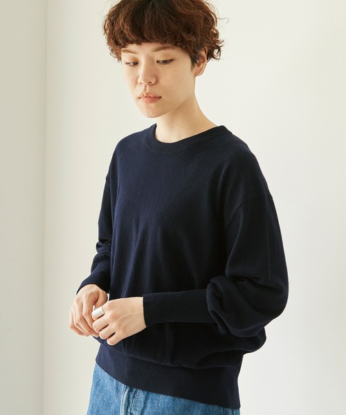 nitca（ニトカ）の「14G CAPRI プルオーバー（ニット/セーター・レディース・ネイビー/オフホワイト/オレンジ/ベージュ・FREE）」の10枚目の写真