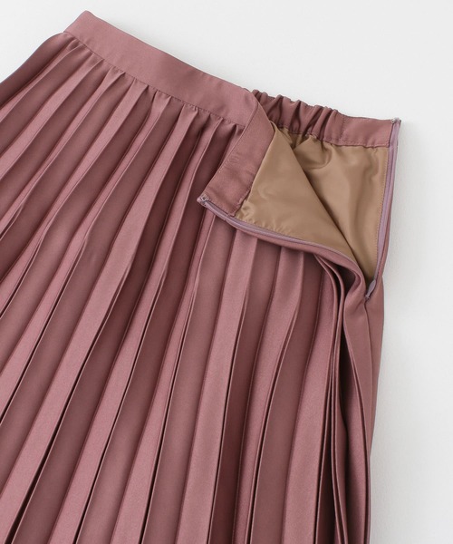 URBAN RESEARCH ROSSO（アーバンリサーチロッソ）の「サテンプリーツスカート（スカート・レディース・ネイビー/カーキ/ピンク・38/36）」の13枚目の写真