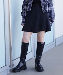 DuKKah | Dukkah/【低身長向け】ボックスプリーツミニスカパン(スカート)