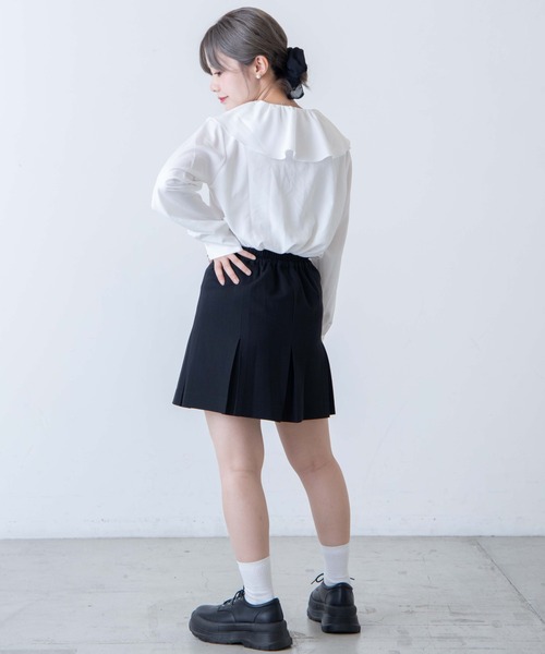 DuKKah（デュカ）の「Dukkah/【低身長向け】ボックスプリーツミニスカパン（スカート・レディース・ブラウン系その他/ブラック/ブラック系その他・XS）」の20枚目の写真