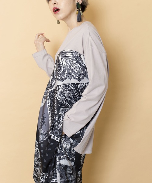 OSMOSIS（オズモーシス）の「プリント切替プルオーバー（Tシャツ