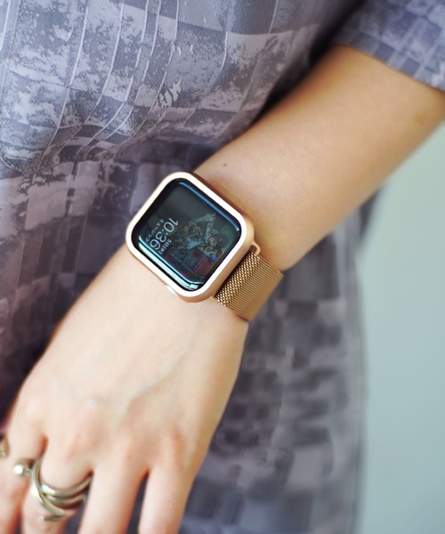 Port(ポート)の「アップルウォッチ メタリック 保護 ケース #_(デジタル腕時計・メンズ・シルバー/ブラック/ゴールド/ピンクゴールド/ブロンズ・A/B)」の5枚目の写真