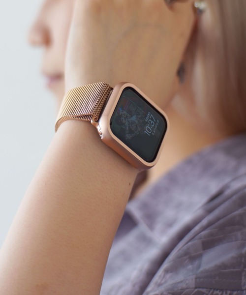 Port(ポート)の「アップルウォッチ メタリック 保護 ケース #_(デジタル腕時計・メンズ・シルバー/ブラック/ゴールド/ピンクゴールド/ブロンズ・A/B)」の4枚目の写真