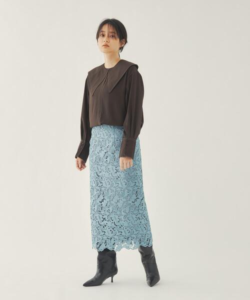 EMMEL REFINES(エメルリファインズ)の「<EMMEL REFINES(エメル リファインズ)>EM 付けエリ 2WAY ステッチブラウス -ウォッシャブル-(シャツ/ブラウス・レディース・ダークブラウン/オフホワイト/ベージュ・FREE)」の18枚目の写真