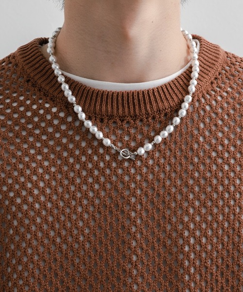 epnok(エプノック)の「透かし編みニットベスト(ベスト・メンズ・ブラック/ネイビー/ライトブラウン/グレイッシュベージュ・SMALL/MEDIUM/LARGE)」の11枚目の写真