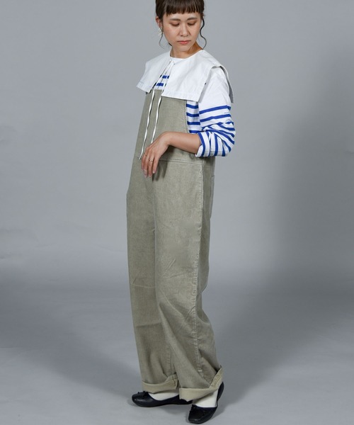 folka（フォルカ）の「【folka（フォルカ）】コーデュロイサロペット（サロペット/オーバーオール・レディース・ベージュ/グレー/キャメル/ブラック・M/L）」の3枚目の写真